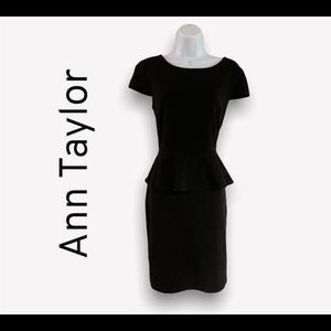 ANN TAYLOR BLACK FORM FITTING DRESS SIZE 10